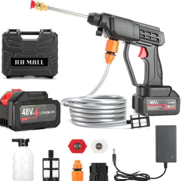 Automatic Cordless Car Wash Spray Gun With Box (Double Battery)