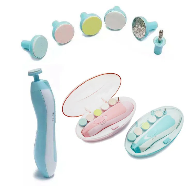 Premium 6-in-1 Electric Baby Nail Trimmer Set