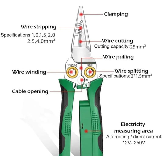 8-in-1 Wire Stripper & Voltage Tester